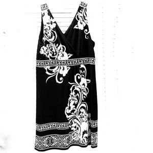 WHBM Dress XL vintage style B/W  poly/spandex